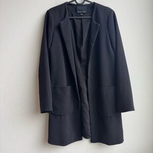 ✨$5/$25 Harlowe & Graham Black Side Zipper Womens Size XS Trench Coat